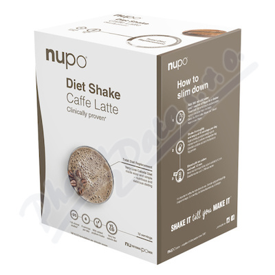 NUPO Diet Shake koktejl caffe latte 12x32g new