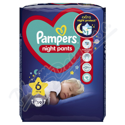 Pampers Night Pants 6 plenk.kalhotky 15kg+ 19ks