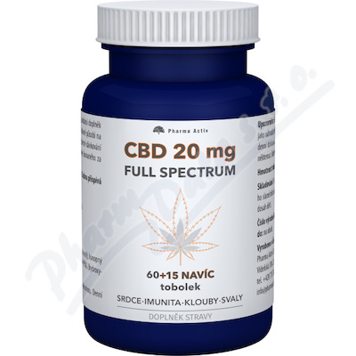 CBD 20mg Full Spectrum tob.60+15 navíc