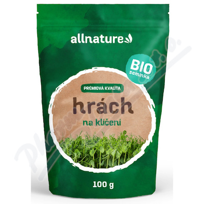 Allnature Semínka na klíčení hrách BIO 100g