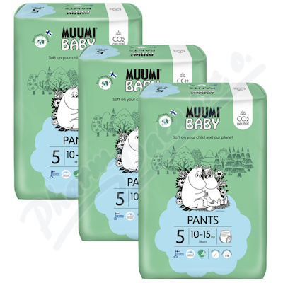 Muumi Baby Pants 5 Maxi+ 10-15kg eko plenky 3x38ks