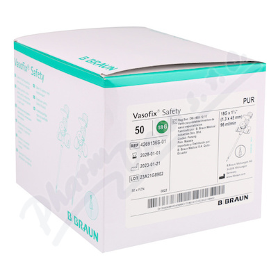 Vasofix Safety 18G 1.3x45mm zelená 50ks