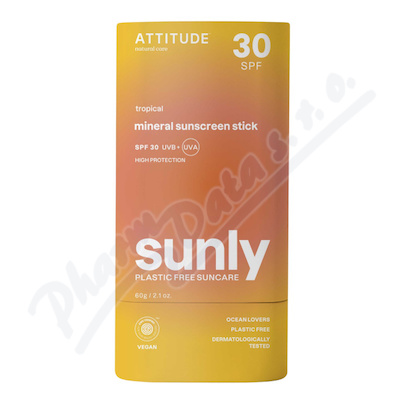 ATTITUDE Ochranná tyčinka tělo Tropical SPF30 60g