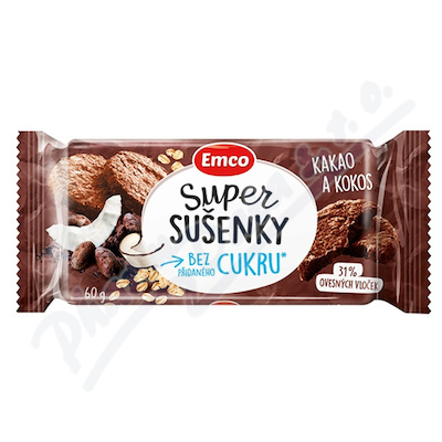 EMCO Super sušenky kakao a kokos 60g
