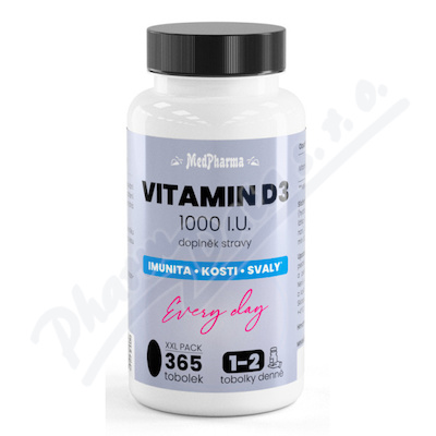 MedPharma Vitamin D3 1000 I.U. tob.365