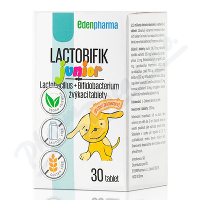 Edenpharma Lactobifík Junior př.pomeranč tbl.30